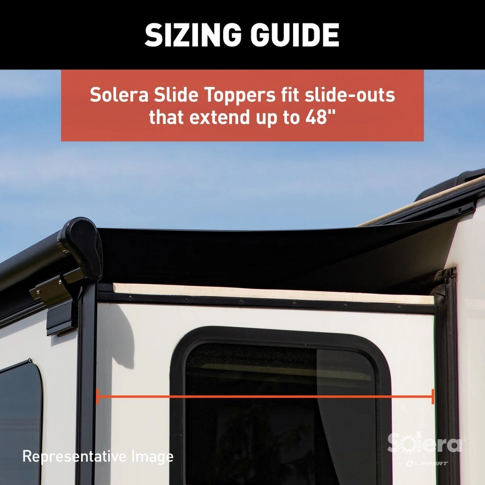Solera 5000 Series Slide Topper Awning, Black - 15' (14'7