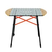 テーブル・チェア・ハンモック Coleman Comfort Master Lounge Roll Table Lippert Roll Top Camping Table - Bamboo & Hammer Grey #2023053727