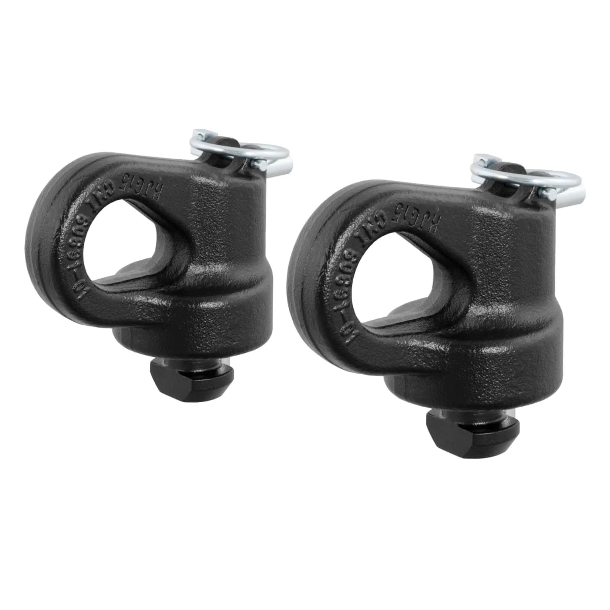 CURT OEM Puck System Gooseneck Safety Chain Anchors, Chevy, Ford, GMC, Nissan (38K) #60691