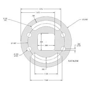 RV Chassis Plate 2.5&quot; x 2.5&quot;
