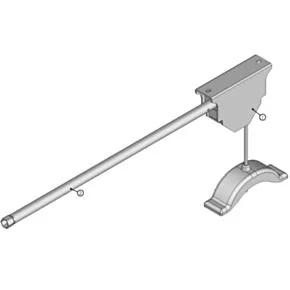 Offset Winch Assembly with 21-3/4&quot; Welded Extension