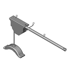 Offset Winch Assembly with 16&quot; Pinned Extension