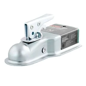 CURT 1-7/8&quot; Straight-Tongue Coupler with Posi-Lock (3&quot; Channel, 2,000 lbs, Zinc) #25131