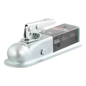 CURT 2" Straight-Tongue Coupler with Posi-Lock (2" Channel, 3,500 lbs, Zinc) #25153