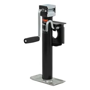 CURT Bracket-Mount Swivel Jack with Side Handle (2,000 lbs, 10&quot; Travel) #28302