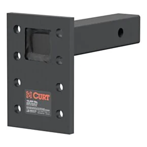 CURT Adjustable Pintle Mount (2&quot; Shank, 10,000 lbs., 7&quot; High, 8&quot; Long) #48324