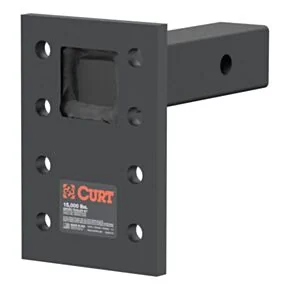 CURT Adjustable Pintle Mount (2&quot; Shank, 15,000 lbs., 7&quot; High, 6&quot; Long) #48328