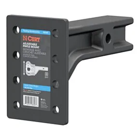 CURT Adjustable Pintle Mount (2-1/2&quot; Shank, 20,000 lbs., 7-1/4&quot; High, 10-3/4&quot; Long) #48348