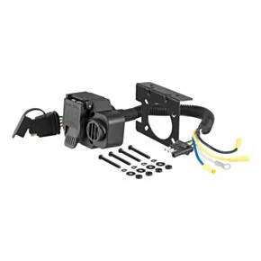 CURT Dual-Output Adapter with Backup Alarm (4-Way Flat to 7-Way RV Blade Trailer) #57102