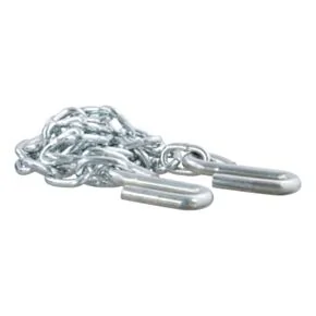 CURT 48&quot; Safety Chain with 2 S-Hooks (2,000 lbs, Clear Zinc) #80010