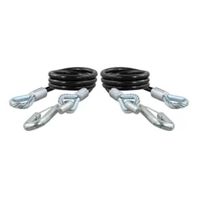 CURT 44" Safety Cables with 2 Snap Hooks (7,500 lbs, Vinyl-Coated, 2-Pack) #80176