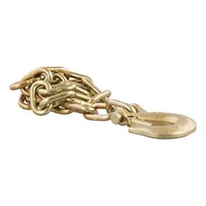 CURT 35&quot; Safety Chain with 1 Clevis Hook (12,600 lbs, Yellow Zinc) #80303