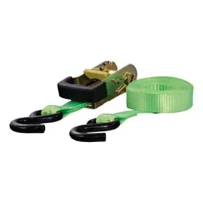 CURT 16&#039; Lime Green Cargo Strap with S-Hooks (1,100 lbs.) #83027