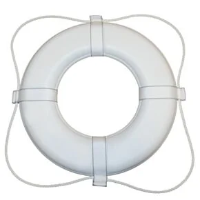 Taylor Made Vinyl Coated Foam Life Rings USCG Approved, White (20&quot;) #365