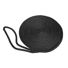 Taylor Made Braided Dock Line, Black (25&#039;L x 3/8&quot;D) #11321