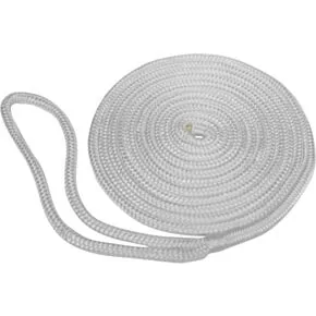 Taylor Made Braided Dock Line, White (15&#039;L x 1/2&quot;D) #11331