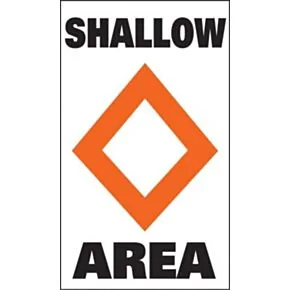 Taylor Made Sur-Mark Buoy Label - Shallow Area, 13&quot; x 24&quot; #46171