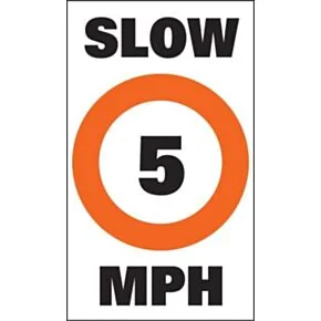 Taylor Made Sur-Mark Buoy Label - Slow 5 MPH, 13&quot; x 24&quot; #46180