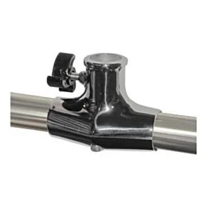 Taylor Made Flag Pole Socket Rail Mount Stainless Steel for 1/8&quot; to 1-1/4&quot; rails - 1&quot; Flag Staff with Thumb Screw #974