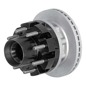 Lippert Trailer Disc Brake Rotor Assembly with Threaded Dust Cap - 10,000-lb. 8 on 6-1/2&quot;, 5/8&quot; Studs, Oil #2020111739