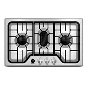 Furrion Chef Collection® 3-Burner Gas RV Cooktop - 24&quot; Stainless Steel #FGH4ZSA-SS