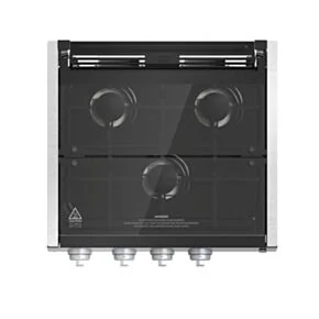 Furrion 3-Burner Gas RV Cooktop with Glass Cover - 20&quot; Black, Rocker Switch #FGHWCLDA-BL