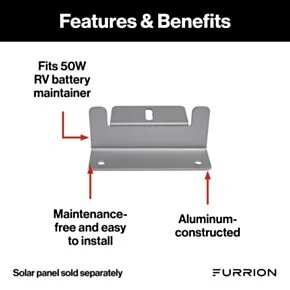 Furrion Z-Mount Bracket Kit for 50W RV Battery Maintainer #C-FSFP50MAT-004