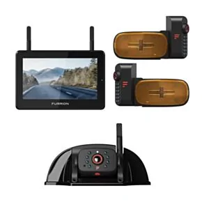 Furrion Vision S®+ RV Backup Camera System - 5&quot; Monitor, Side Cameras, Rear Sharkfin Camera # FOS5HTAEN