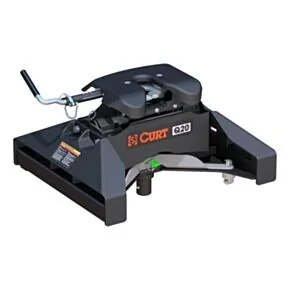 CURT 16075 Q20 5th Wheel Hitch, 20,000 lbs, Select Nissan Titan XD, 8-Foot Bed Puck System
