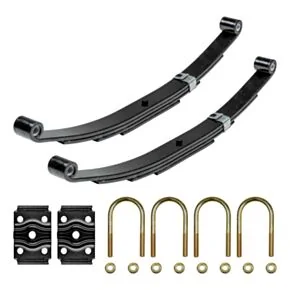 Lippert Trailer Axle Double Eye 4-Leaf Spring Kit with U-Bolts - 9/16&quot; Eye Diameter, For 3,500-lb. Axles