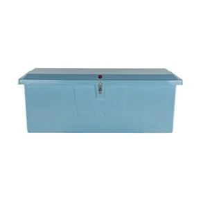 Taylor Made Stow N’ Go Deep Fiberglass Dock Box, Medium (27&quot;H X 72&quot;W X 26&quot;D), Ice Blue #83554IB