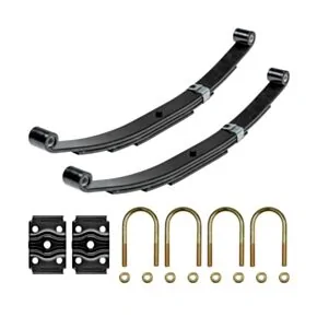 Lippert Trailer Axle Double Eye 3-Leaf Spring Kit with U-Bolts - 9/16&quot; Eye Diameter, For 3,500-lb. Axles with 3&quot; Diameter Tube