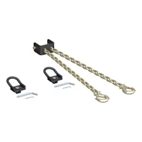 CURT CrossWing 5th Wheel Safety Chain Assembly with Rail Anchors #16612