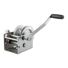 CURT Hand-Crank 2-Speed Winch, 2,600 lbs, 12.7:1 Low Gear Ratio, 10.6&quot; Handle #29526