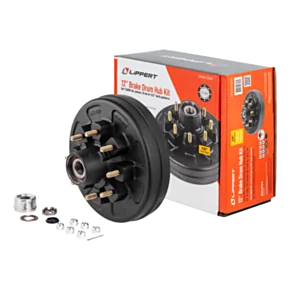 Lippert 12&quot; Brake Hub Complete Kit with Installed Bearings - 7,000-lb. Axles, 8 on 6-1/2&quot; Bolt Pattern, 1/2&quot; Stud Size #2024013260