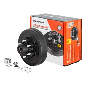 Lippert 12&quot; Brake Hub Complete Kit with Installed Bearings - 6,000-lb. Axles, 6 on 5-1/2&quot; Bolt Pattern, 1/2&quot; Stud Size #2024013262