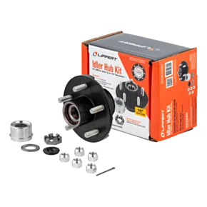 Lippert Idler Hub Complete Kit with Installed Bearings - 3,500-lb. Axles, 5 on 4-1/2&quot; Bolt Pattern, 1/2&quot; Stud Size #2024013263