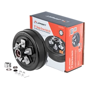 Lippert 10&quot; Brake Hub Complete Kit with Installed Bearings - 3,500-lb. Axles, 5 on 4-1/2&quot; Bolt Pattern, 1/2&quot; Stud Size #2024013264