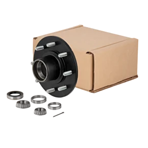 Lippert Idler Hub with Races &amp; Wheel Studs - 7,000-lb. Axles, 8 on 6-1/2&quot; Bolt Pattern, 1/2&quot; Stud Size #2024029107