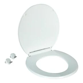 Flow Max™ Replacement RV Toilet Seat - White Round #2024030313