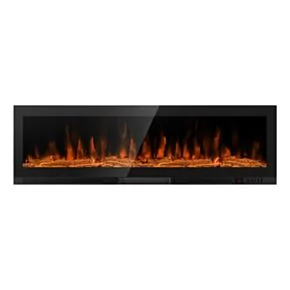 Greystone® by Furrion Built-In Electric RV Fireplace - 60&quot;, Wood Platform #GF60SW15A-BL 