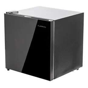 Furrion RV Refrigerator - 12V, 1.6 cu. ft., Black Glass Finish, Left Hinge #FCR02DCGTA-BG-LHH