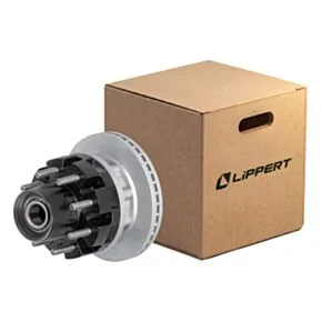 Lippert Disc Brake Rotor Assembly with Threaded Dust Cap - 10,000-lb. Axles, 8 on 6-1/2&quot; Bolt Pattern, 5/8&quot; Stud Size, Oil #2025048500