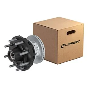 Lippert Disc Brake Rotor Assembly with Threaded Dust Cap - 16,000-lb. Axles, 8 on 275mm Bolt Pattern, M22 Stud Size, Oil #2025048505