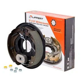Lippert ABS Forward Self-Adjusting Trailer Brake Assembly - 10&quot; x 2-1/4&quot; Brake Size, 4-Bolt, 4,400-lb. Axles, Left (Driver) Side #2025074383
