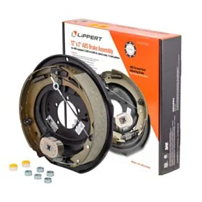 Lippert ABS Forward Self-Adjusting Trailer Brake Assembly - 12&quot; x 2&quot; Brake Size, 5-Bolt, 5,200-8,000-lb. Hybrid Axles, Left (Driver) Side #2025074385