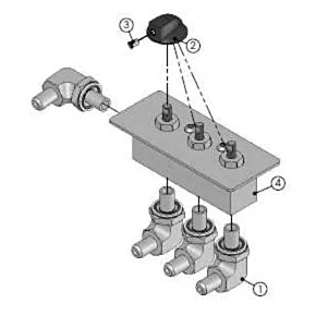 3 Room 1/2 Turn IRC W/ Plate and Elbow Fittings