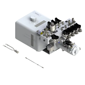 Lippert Hydraulic Pump Assembly for Motorized, 8-Valve, 4-Point Leveling System with 3 Slides #361944