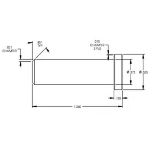 Solera Pin - .370 X 1.340 with DACROMET Finish #431582