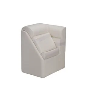 Taylor Made 20&quot; Right Arm Pontoon Chaise with Privacy Station - White #6787873